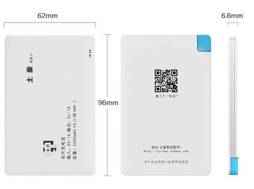 Banco delgado portátil 4000mAh del poder del Li-ion para el teléfono móvil/Ipad, blanco