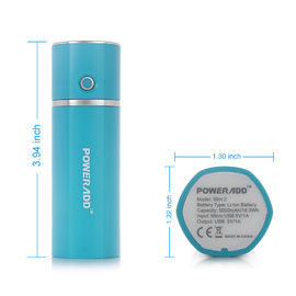 Mini banco multi del poder de la función del bolsillo 5000mAh del tubo de la batería de polímero de litio