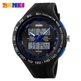 Reloj análogo-digital profundamente impermeable original de la correa los 50M de la PU para el amante del deporte de la aptitud