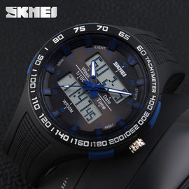 Reloj análogo-digital profundamente impermeable original de la correa los 50M de la PU para el amante del deporte de la aptitud