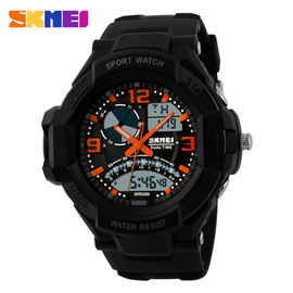Reloj de Digitaces multifuncional para hombre, reloj análogo del cuarzo del deporte del cronógrafo del LCD