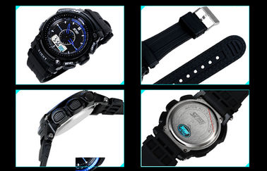 Reloj análogo-digital de 5 atmósferas, relojes de la exhibición del LCD de la caja del ABS