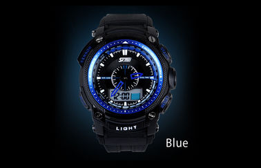 Reloj análogo-digital de 5 atmósferas, relojes de la exhibición del LCD de la caja del ABS