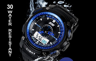 Reloj análogo-digital de 5 atmósferas, relojes de la exhibición del LCD de la caja del ABS
