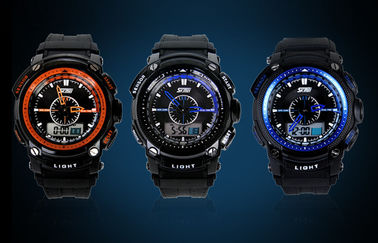 Reloj análogo-digital de 5 atmósferas, relojes de la exhibición del LCD de la caja del ABS