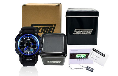 Reloj análogo-digital de 5 atmósferas, relojes de la exhibición del LCD de la caja del ABS