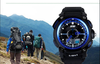 Reloj análogo-digital de 5 atmósferas, relojes de la exhibición del LCD de la caja del ABS