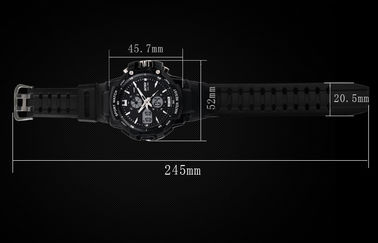 Reloj análogo-digital de la zona horaria dual del hombre del OEM con el carillón por hora