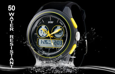 Reloj análogo-digital de señora Round Multifunction con el carillón por hora