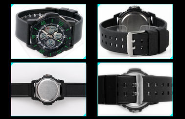 Reloj análogo-digital de la atmósfera del contraluz unisex 5 del EL del ocio con el bisel giratorio
