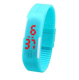 Deportes para hombre/para mujer Digitaces de la luz roja del reloj de la banda LED Digital de la PU
