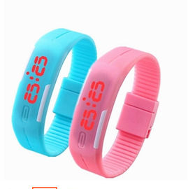 Deportes para hombre/para mujer Digitaces de la luz roja del reloj de la banda LED Digital de la PU