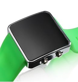 Reloj fresco del tacto LED Digital con el caso de acero de Stainess, reloj del espejo del LED