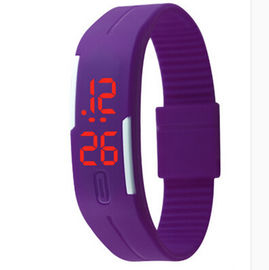 Reloj modificado para requisitos particulares 3atm de la pulsera de la jalea LED Digital con la luz roja para el amante de los pares