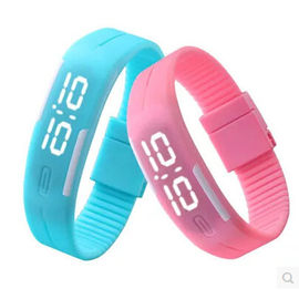 Reloj ultra fino para los niños, reloj de los deportes del silicón LED Digital de la pantalla táctil del LED