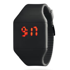 Reloj de la cara de espejo de la pantalla táctil del silicón de Vogue LED Digital para el estudiante de la escuela