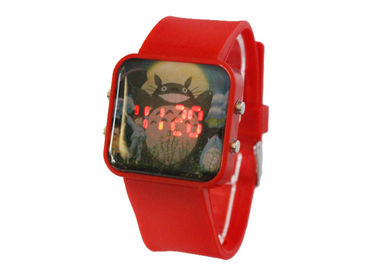 Parte posterior cuadrada grande del acero inoxidable de los relojes de Digitaces de la pantalla táctil del modelo para los niños