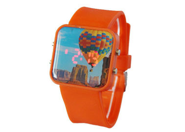 Parte posterior cuadrada grande del acero inoxidable de los relojes de Digitaces de la pantalla táctil del modelo para los niños