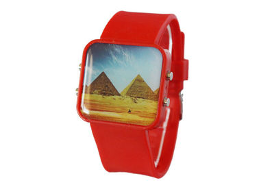 Parte posterior cuadrada grande del acero inoxidable de los relojes de Digitaces de la pantalla táctil del modelo para los niños