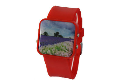 Parte posterior cuadrada grande del acero inoxidable de los relojes de Digitaces de la pantalla táctil del modelo para los niños