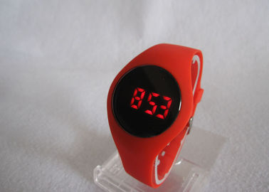 Relojes frescos de moda rojos de Digitaces de la pantalla táctil del silicón para las mujeres