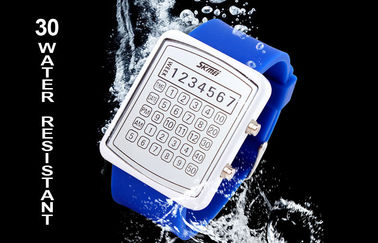 Reloj de Digitaces del contraluz del EL del LED, relojes del espejo del dial de la calculadora