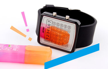 Reloj de Digitaces del contraluz del EL del LED, relojes del espejo del dial de la calculadora