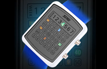 Reloj de Digitaces del contraluz del EL del LED, relojes del espejo del dial de la calculadora