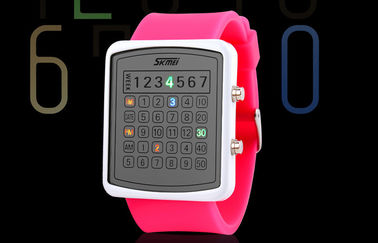 Reloj del contraluz LED Digital del EL, relojes del espejo del dial de la calculadora