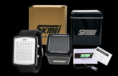Reloj del contraluz LED Digital del EL, relojes del espejo del dial de la calculadora