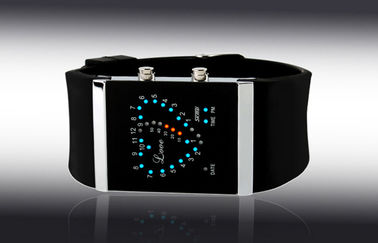Reloj de las muchachas LED Digital, relojes electrónicos de la correa azul del silicón