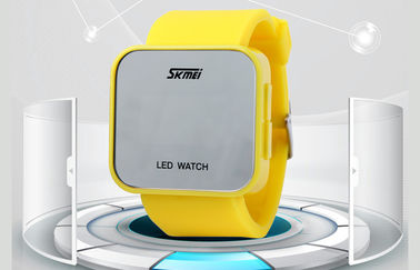 Resistente de agua rosado de la atmósfera del reloj 1 de la caja LED del ABS del reloj de Wommens Digital