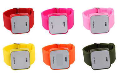 Resistente de agua rosado de la atmósfera del reloj 1 de la caja LED del ABS del reloj de Wommens Digital