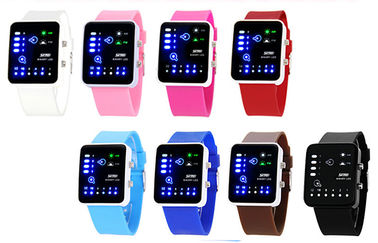 Reloj de señora Shockproof LED Digital, reloj binario antimagnético