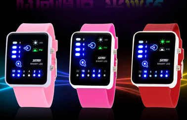 Reloj de señora Shockproof LED Digital, reloj binario antimagnético