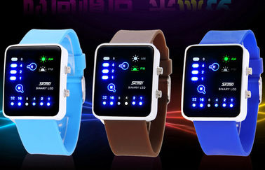 Reloj de señora Shockproof LED Digital, reloj binario antimagnético
