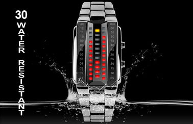 El reloj unisex de 3D LED modificó el reloj negro de Digitaces para requisitos particulares de la aleación