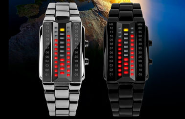 El reloj unisex de 3D LED modificó el reloj negro de Digitaces para requisitos particulares de la aleación