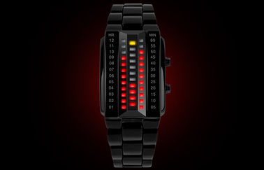 El reloj unisex de 3D LED modificó el reloj negro de Digitaces para requisitos particulares de la aleación