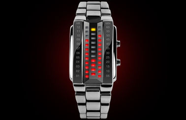El reloj unisex de 3D LED modificó el reloj negro de Digitaces para requisitos particulares de la aleación