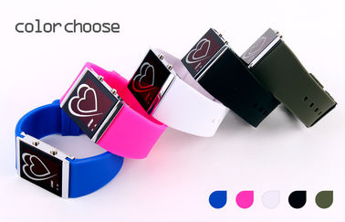 Reloj del espejo del contraluz del EL de los pares del estilo del corazón del reloj del LED Digital