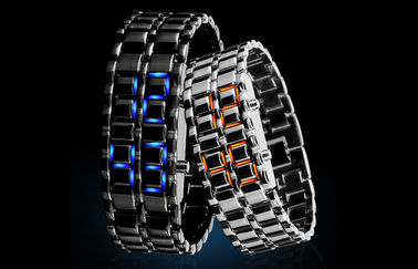 Reloj de la lava LED del samurai del hierro del hombre de Skmei, reloj del LED Digital