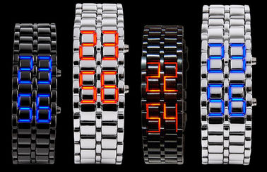 Reloj de la lava LED del samurai del hierro del hombre de Skmei, reloj del LED Digital