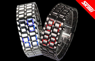 Reloj de la lava LED del samurai del hierro del hombre de Skmei, reloj del LED Digital