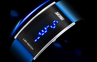 Resistente de agua unisex de la atmósfera del reloj 3 de la banda LED Digital de la PU