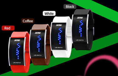 Resistente de agua unisex de la atmósfera del reloj 3 de la banda LED Digital de la PU