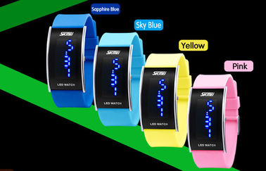 Resistente de agua unisex de la atmósfera del reloj 3 de la banda LED Digital de la PU