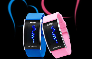 Resistente de agua unisex de la atmósfera del reloj 3 de la banda LED Digital de la PU