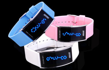 Resistente de agua unisex de la atmósfera del reloj 3 de la banda LED Digital de la PU