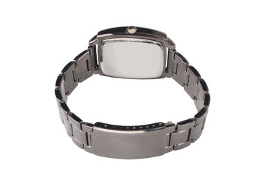 Reloj rectangular lujoso del metal de la resistencia de agua para los hombres/las mujeres